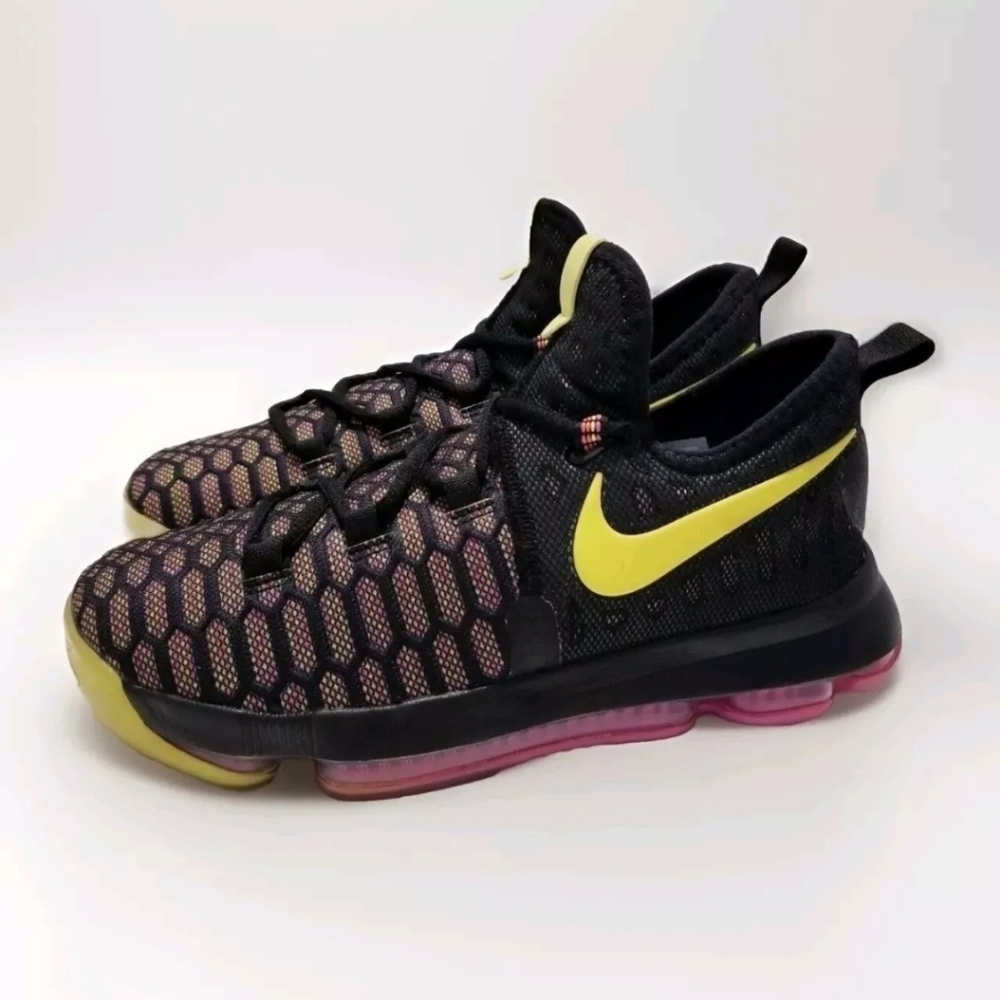 Nike Zoom KD 9 GS Boys Sz 5.5Y Multicolor Lace Up Basketball Shoes 855908-999